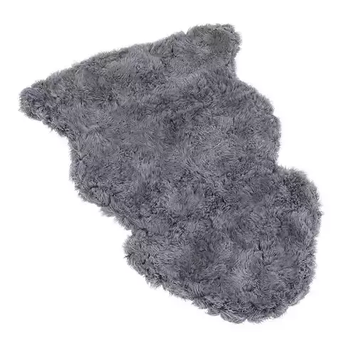 Sheepskin Rug Uluru Dark Grey 3D model