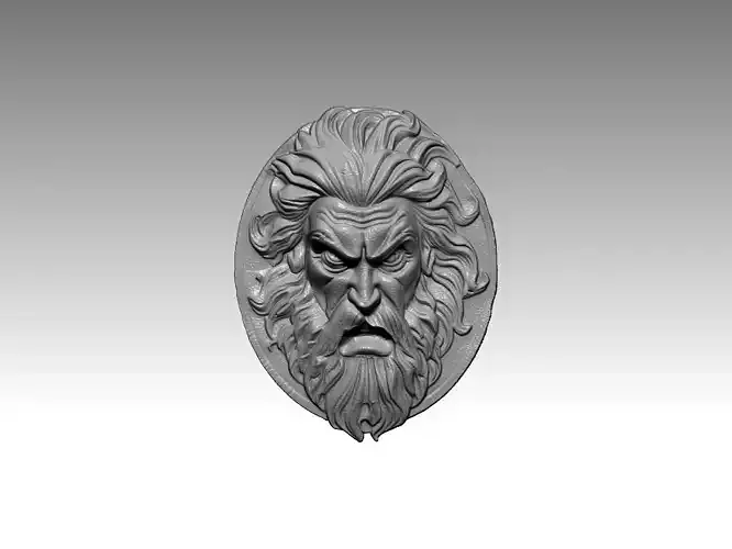 Poseidon Zeus  Face 3D Model