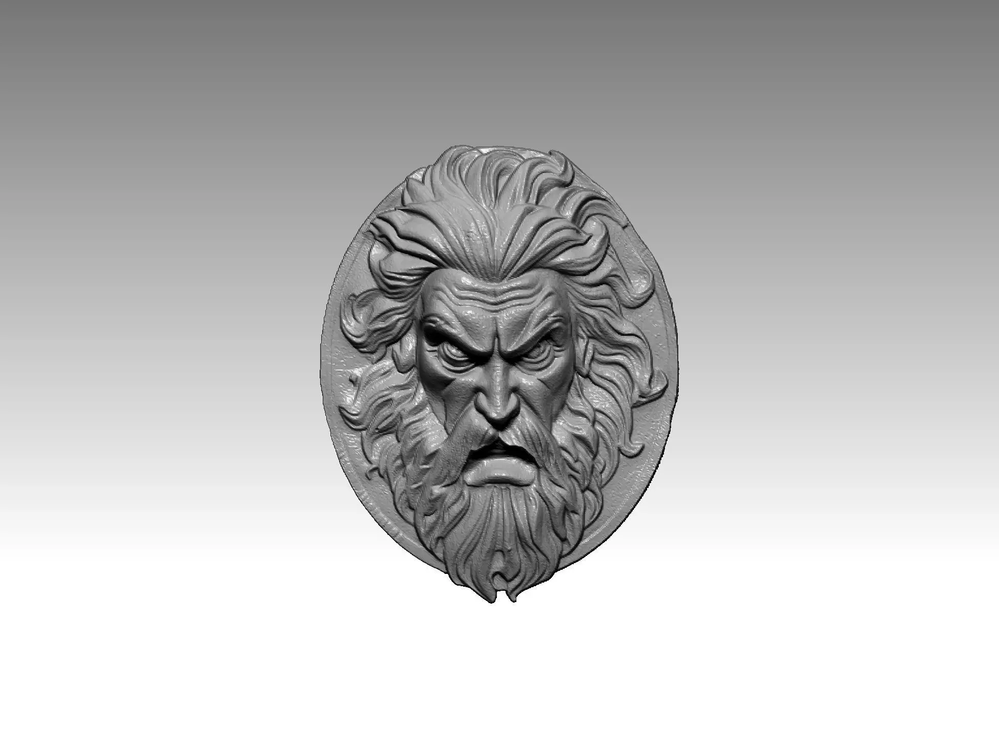 Poseidon Zeus  Face 3D Model 3D print model_0