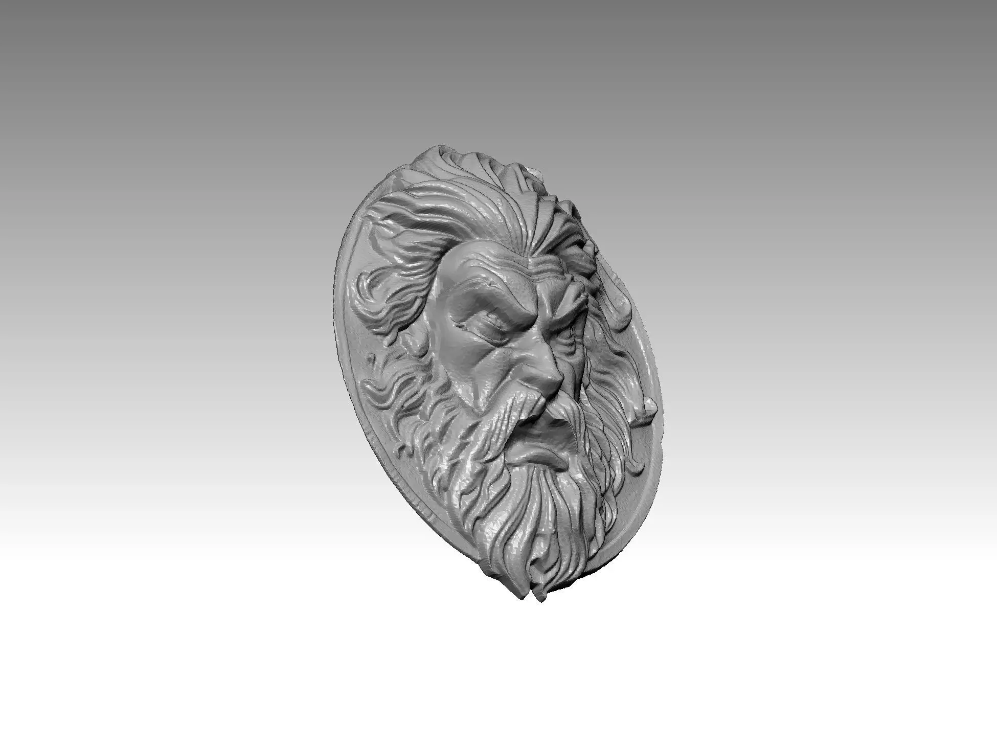 Poseidon Zeus  Face 3D Model 3D print model_2