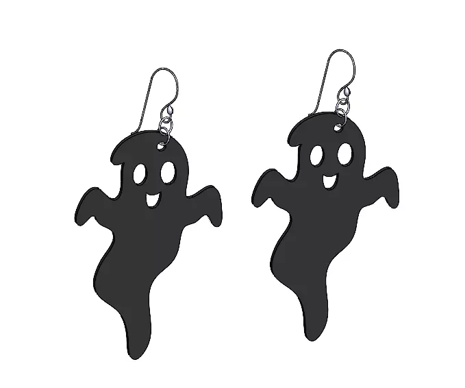 Halloween Ghost Earrings Pendant 3D Print Model 3D print model
