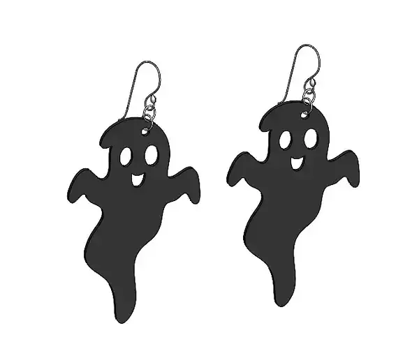 Halloween Ghost Earrings    Pendant  3D Print Model