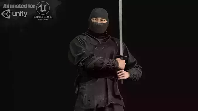 ClassicNinja Low-poly 3D model