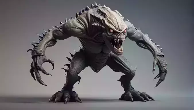 Ravager of the Outer Rim A 3D Model of a Sci-Fi Monster Low-poly 3D model Ravager of the Outer Rim A 3D Model of a Sci-Fi Monster Low-poly 3D model