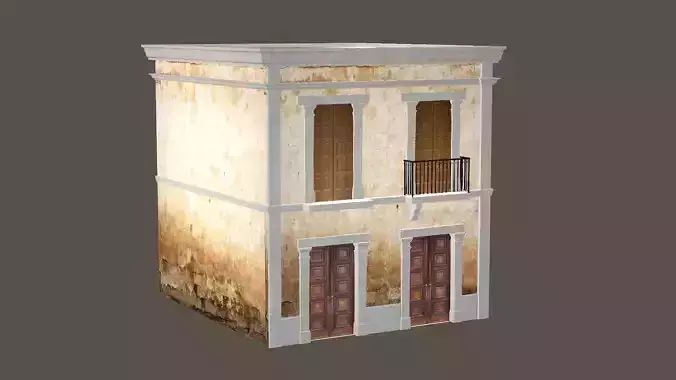Indian Building X3 Low Poly 3D Model Low-poly 3D model