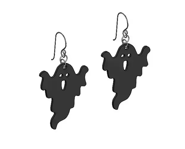 Halloween Ghost Earrings    Pendant  3D Print Model