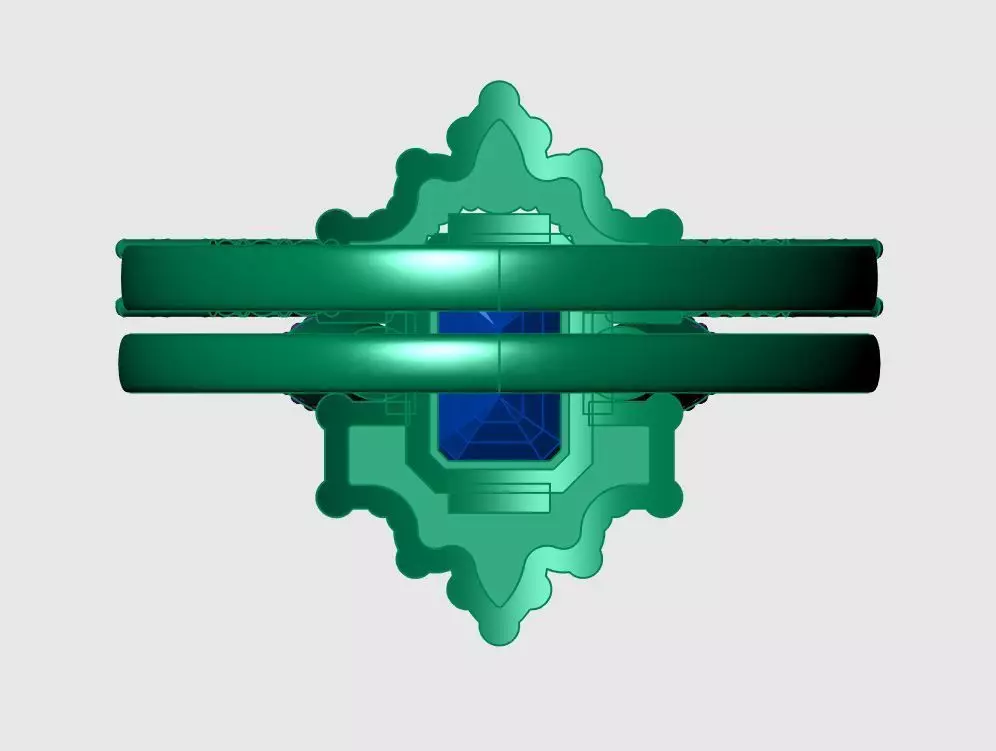 Solitaire ring 3D print model_7