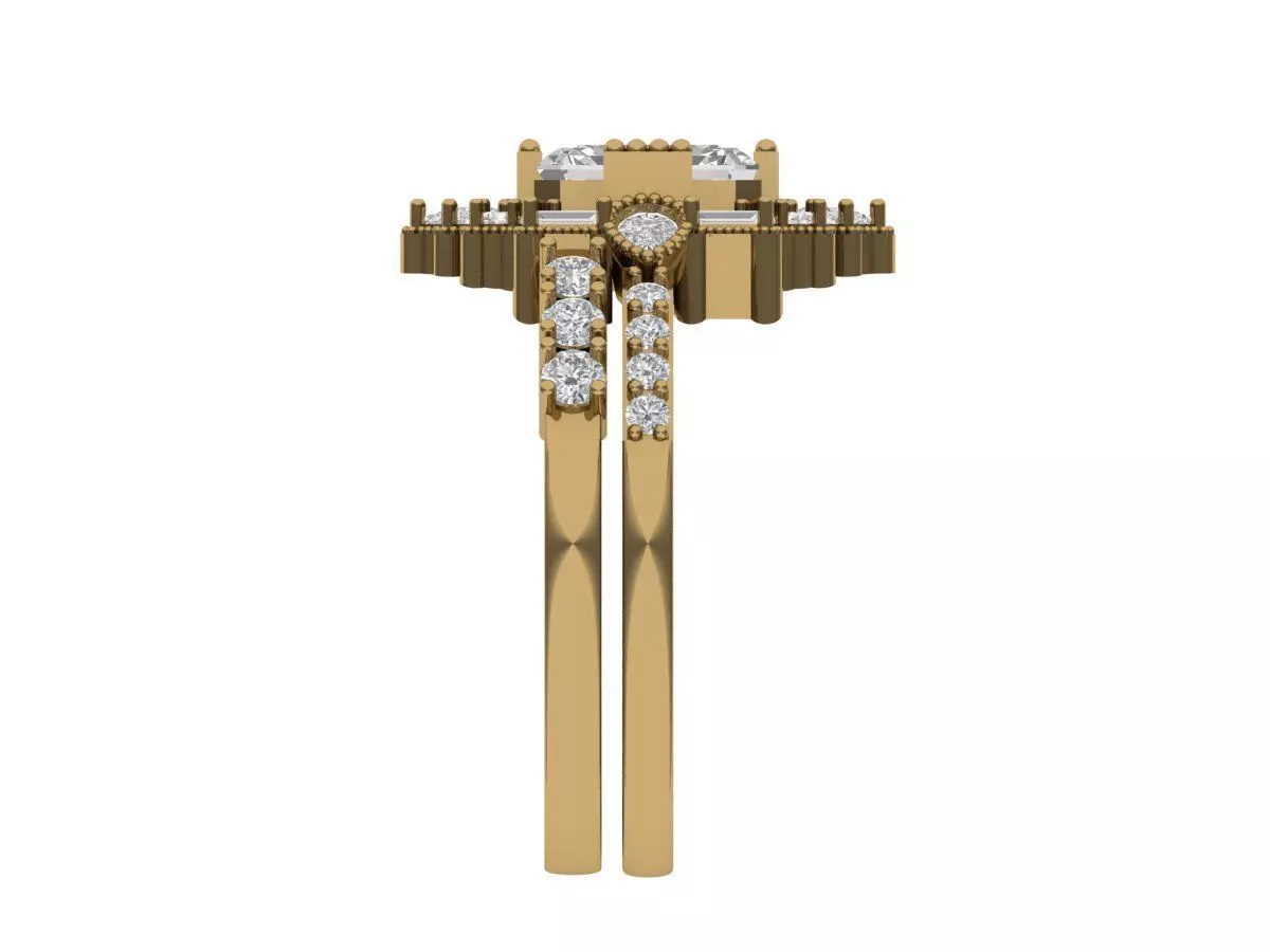 Solitaire ring 3D print model_2