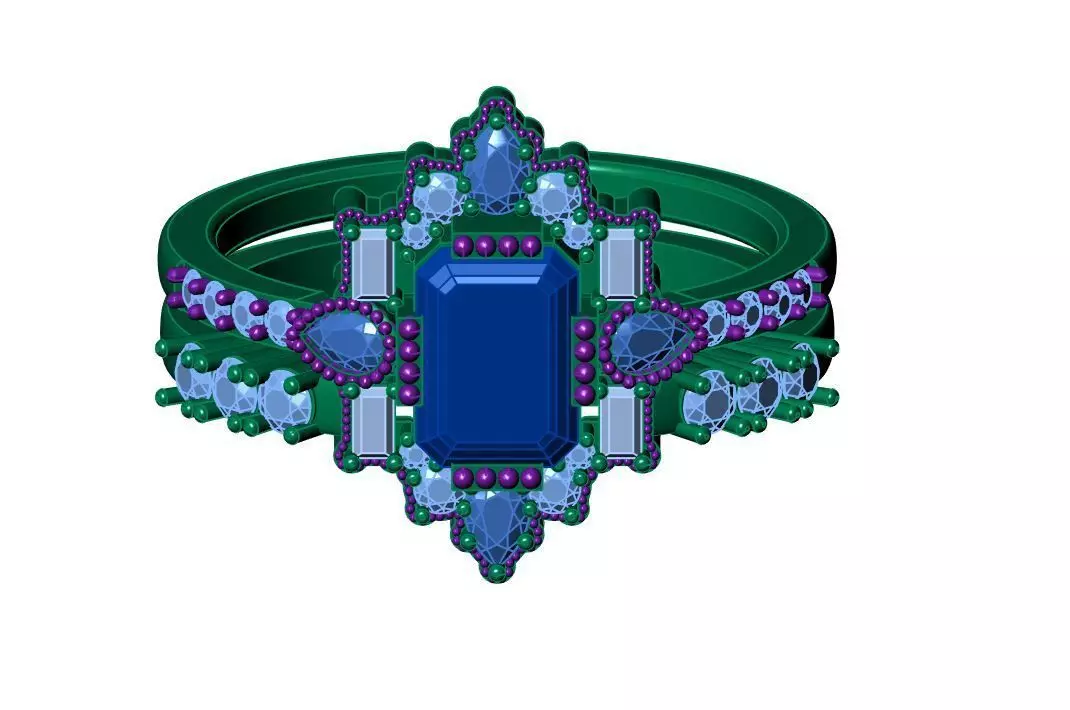 Solitaire ring 3D print model_10