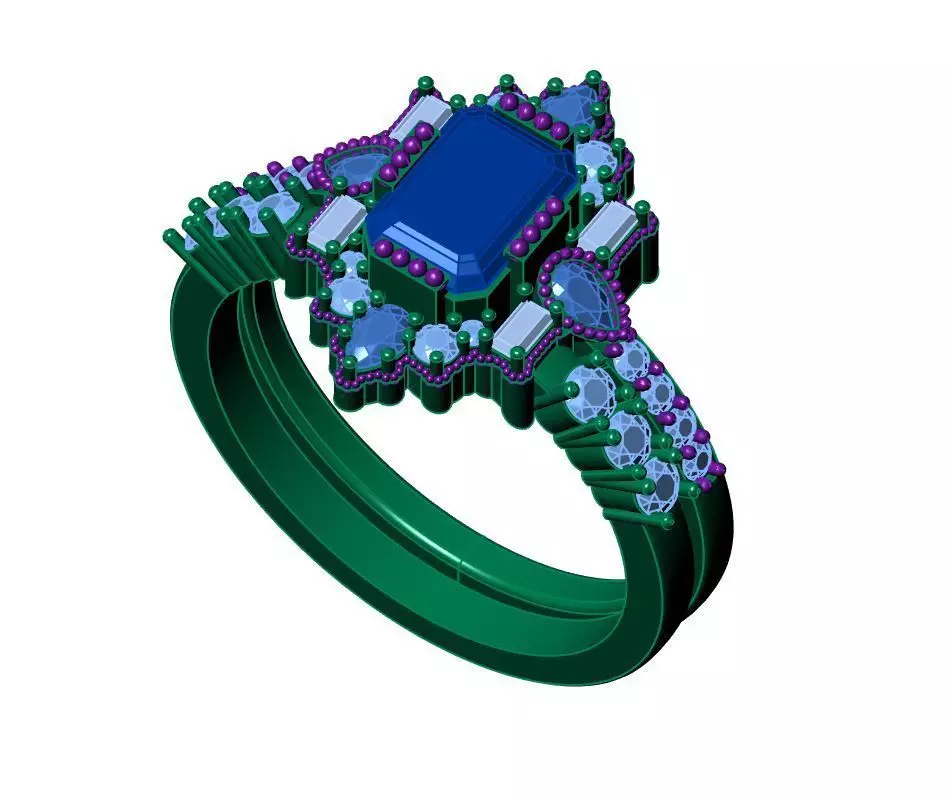 Solitaire ring 3D print model_6