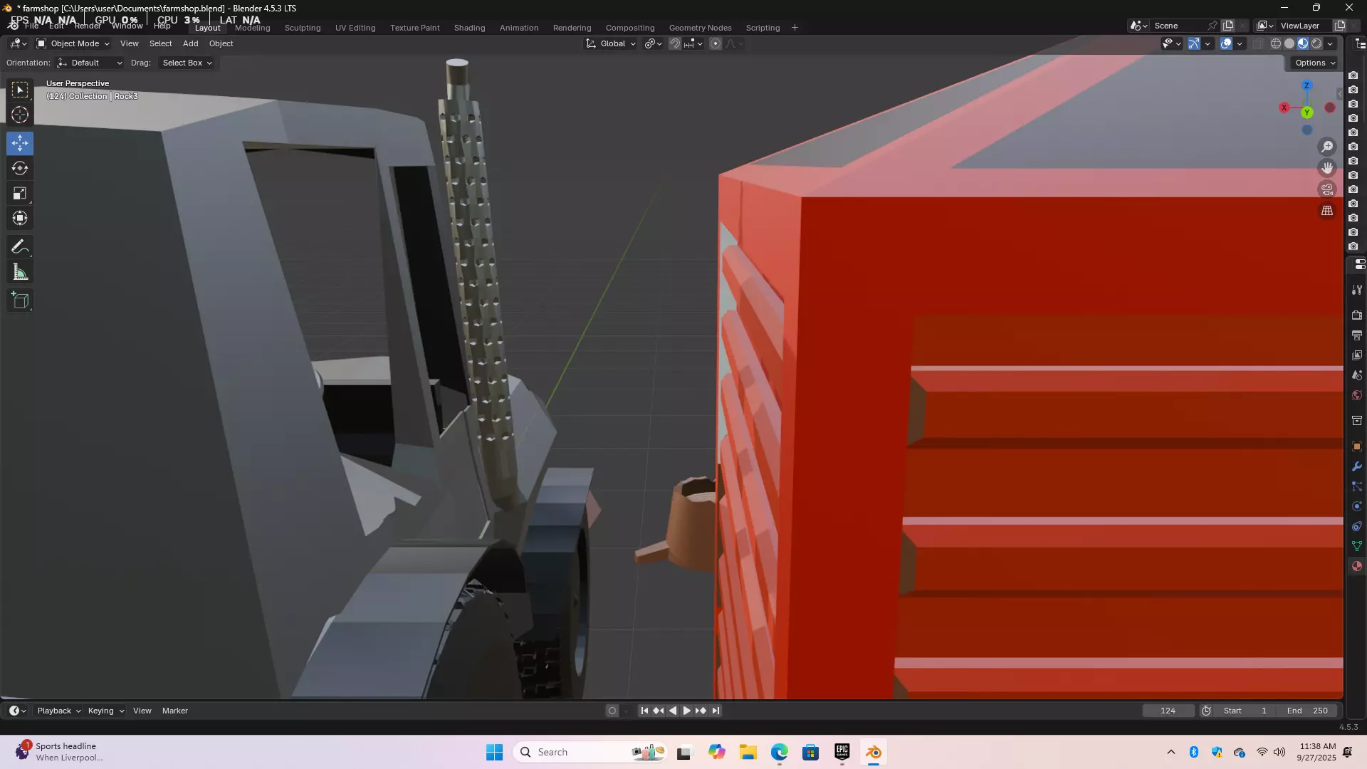 Stylized low Poly Farm Inspired Shop and Tractor  Low-poly 3D model_6