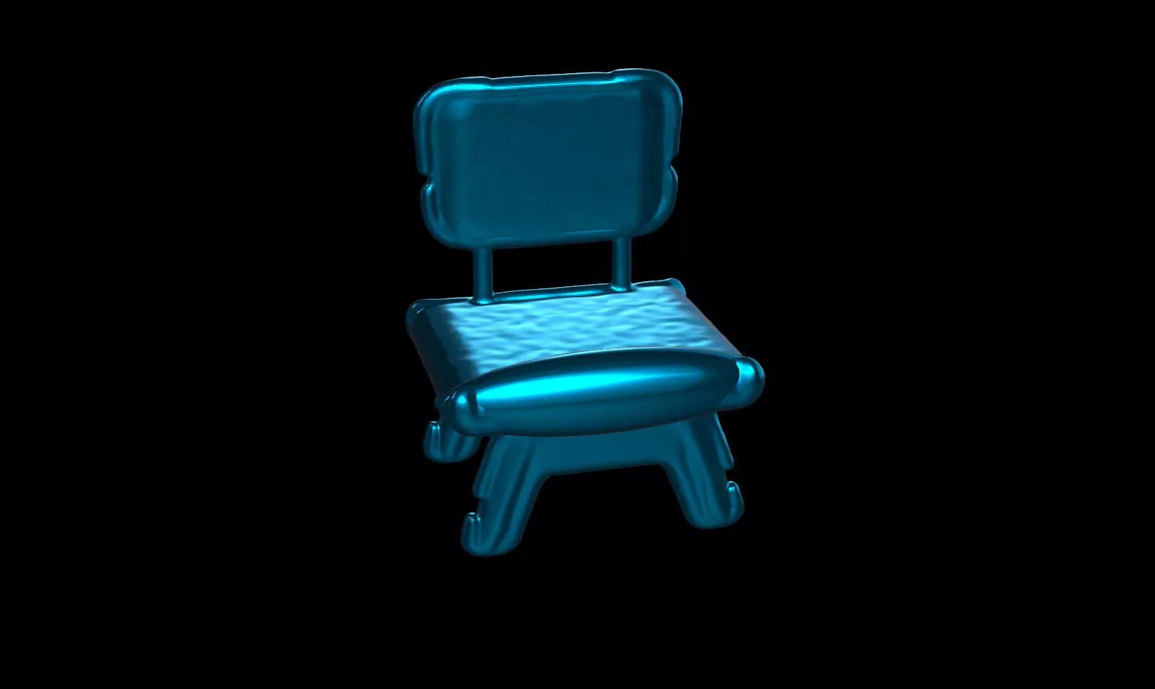 Simple AI Chair 3D model_2