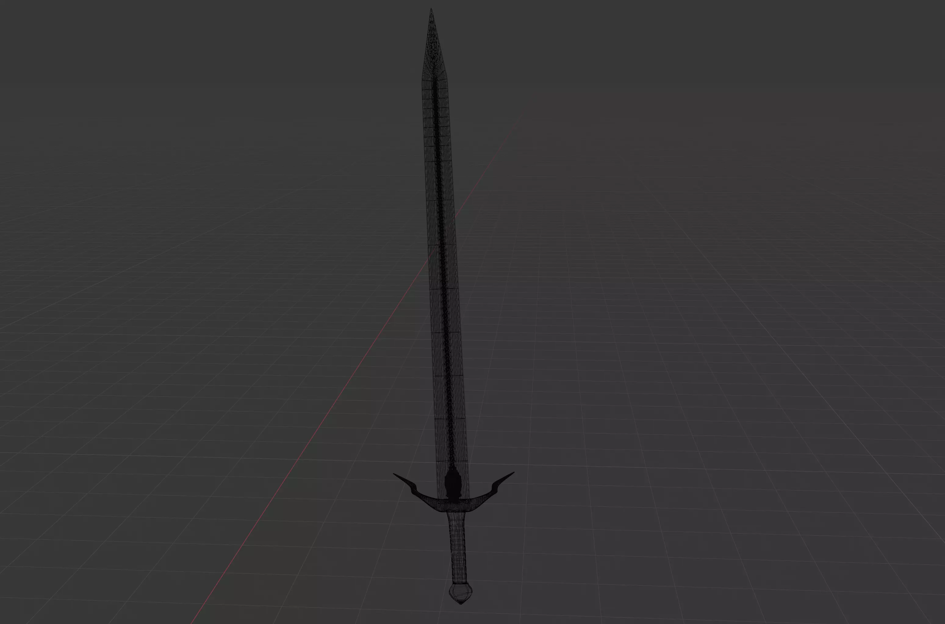 Steel sword II 3D model_2