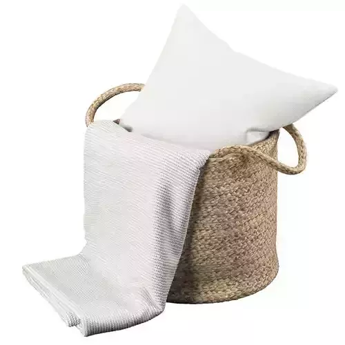 Basket Kaella Jute Sand Beige