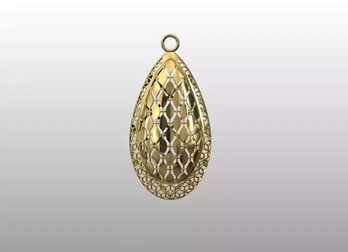 Lattice Teardrop Pendant