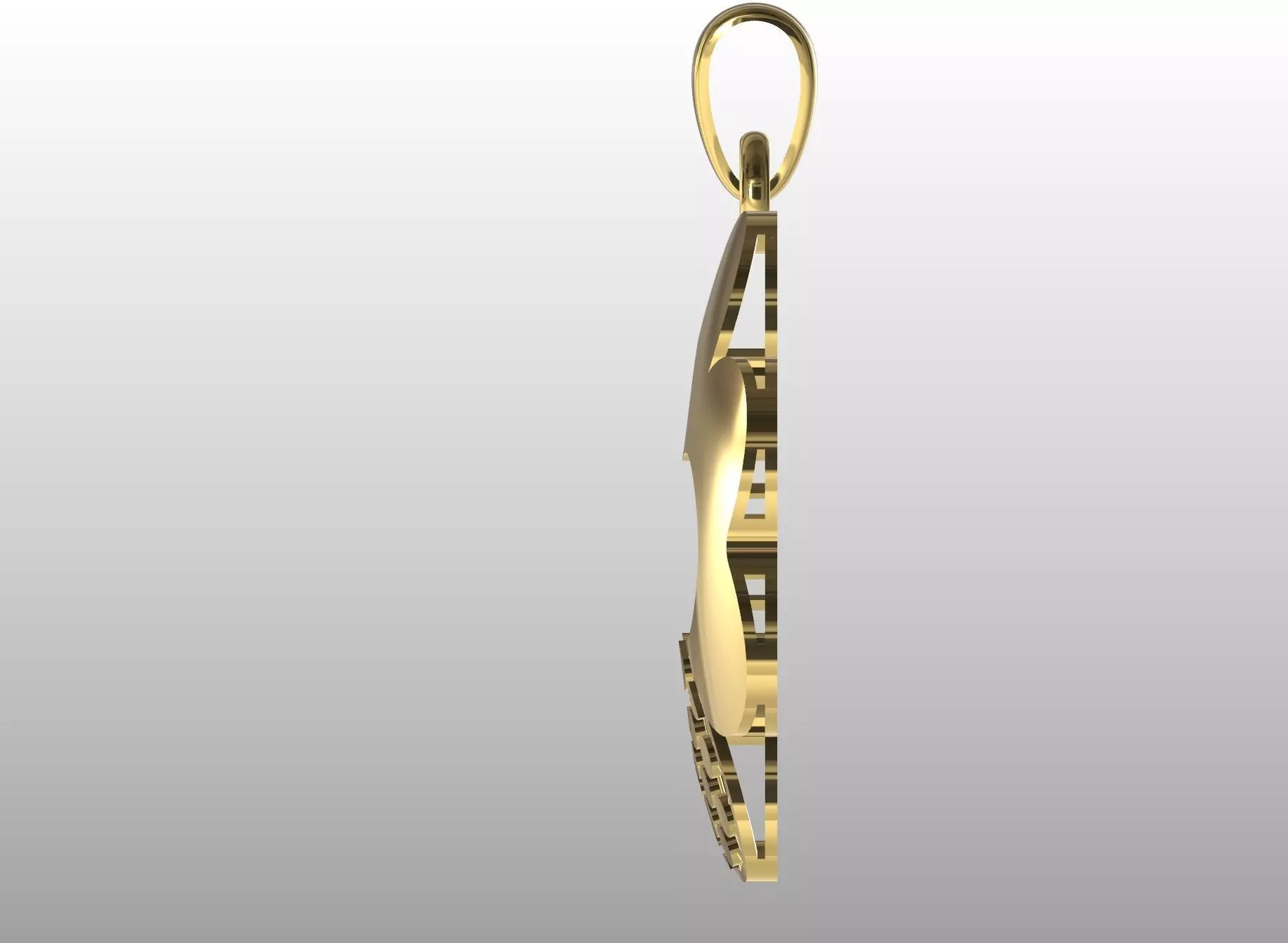 Clover Cutout Pendant 3D print model_5