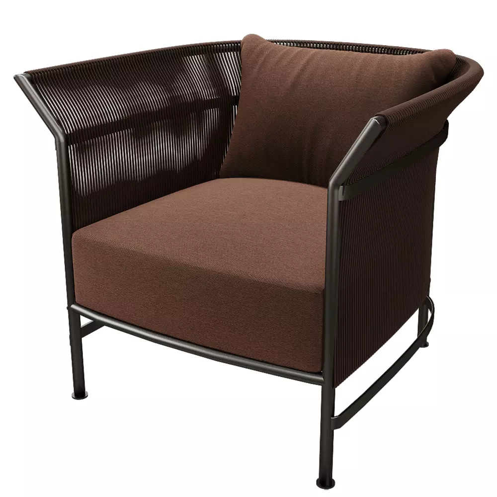 Modern Rope Lounge Chair 3D Model  Low-poly 3D model_0