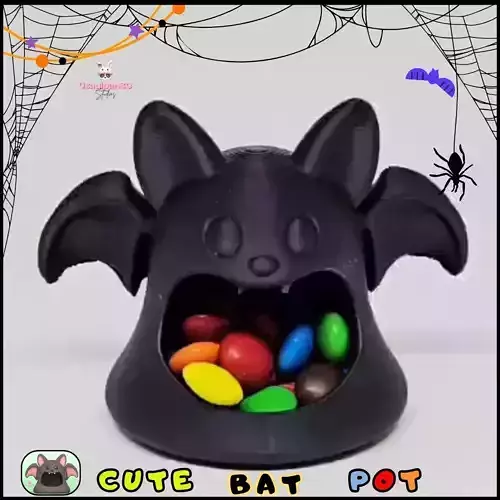 Cute Bat Pot 3D print model
