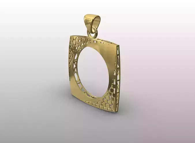 Geometric Openwork Pendant