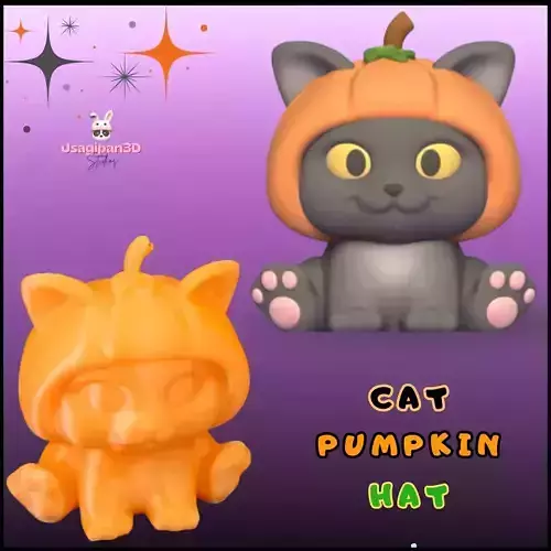 Cat Pumpkin Hat 3D print model