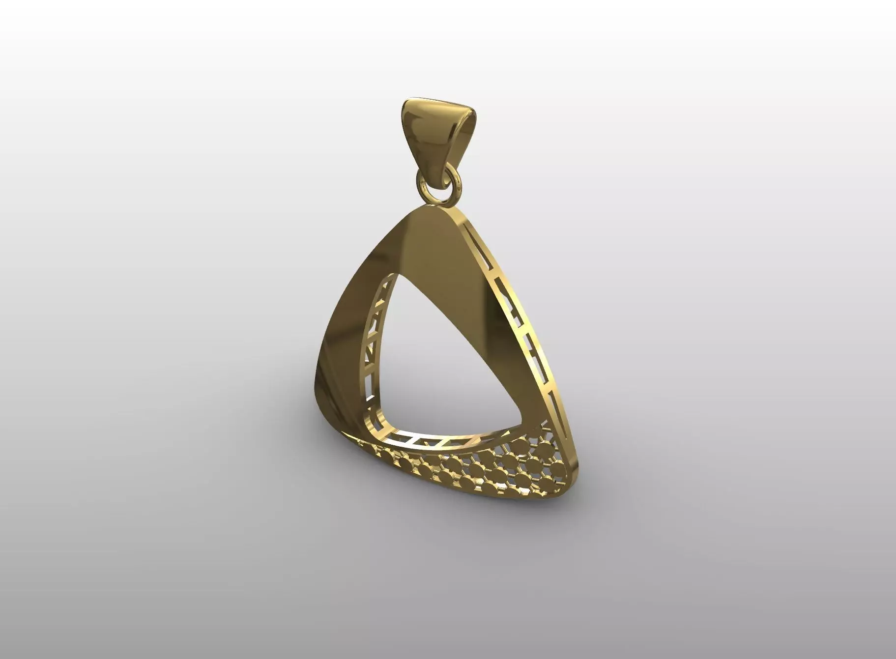 Triangular Openwork Pendant 3D print model
