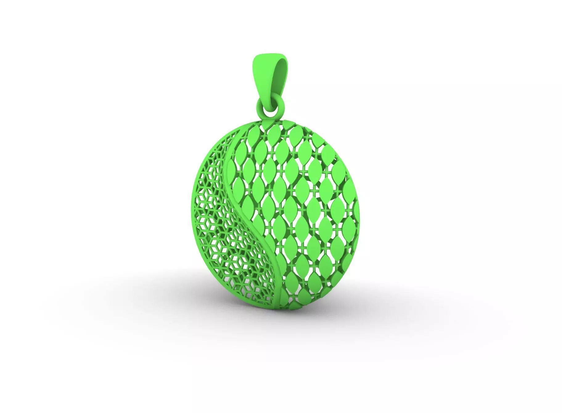 Yin Yang Filigree Pendant 3D print model_6
