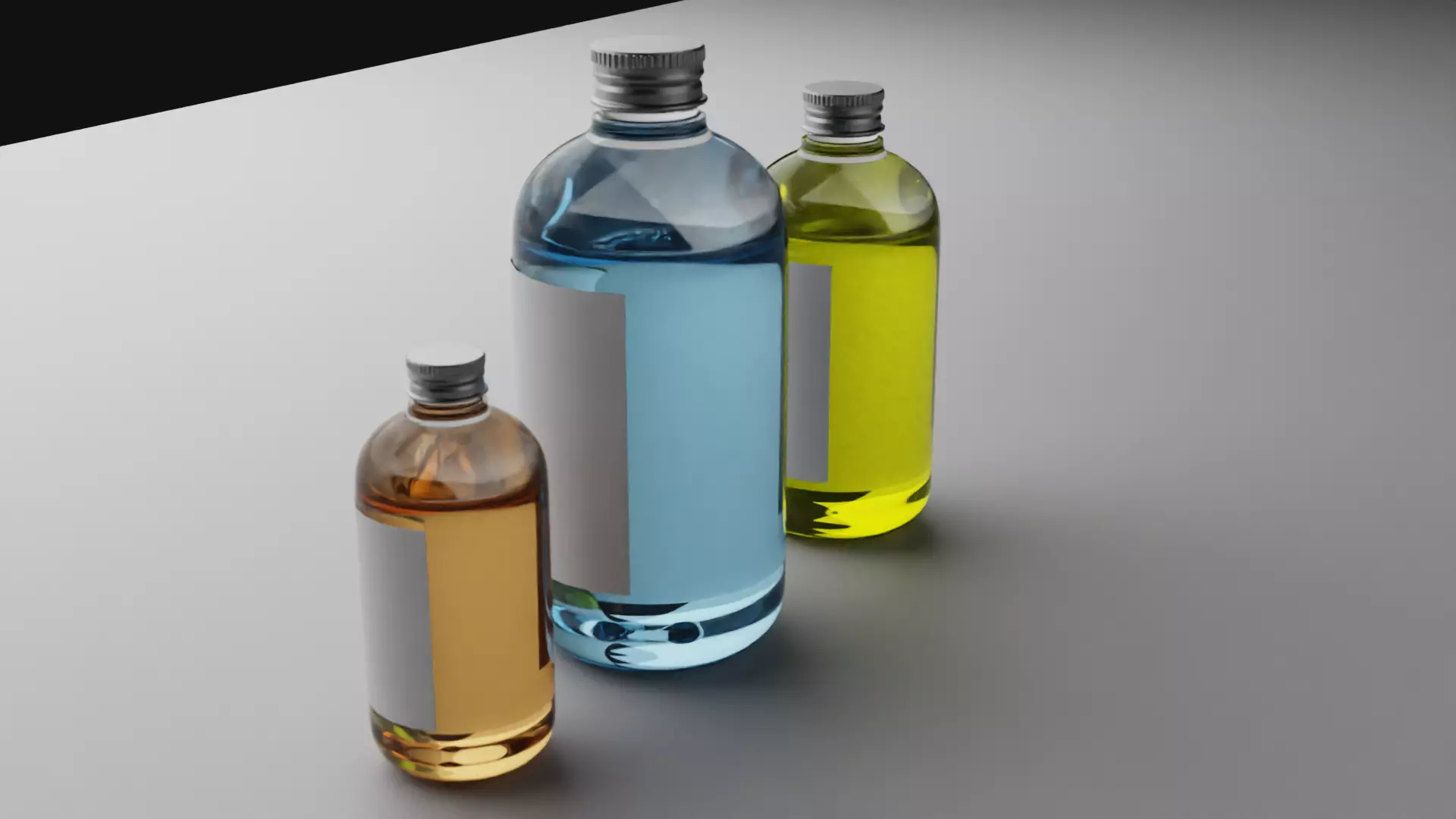 Blank Cocktail Glass Bottles with Liquid 3D model_0
