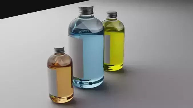 Blank Cocktail Glass Bottles with Liquid