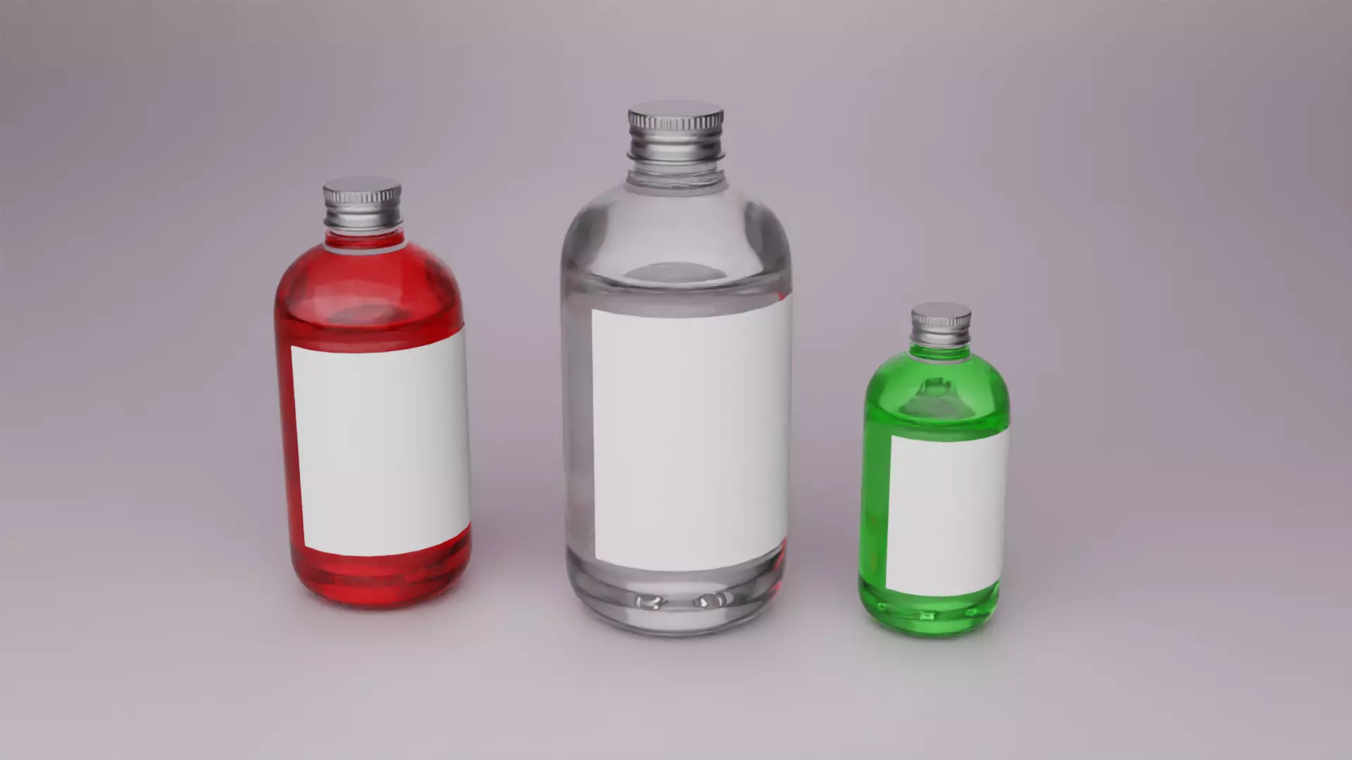 Blank Cocktail Glass Bottles with Liquid 3D model_10