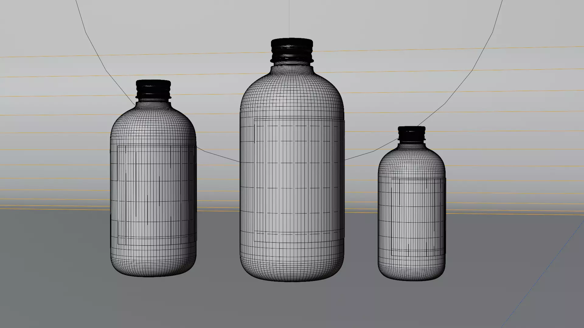 Blank Cocktail Glass Bottles with Liquid 3D model_15
