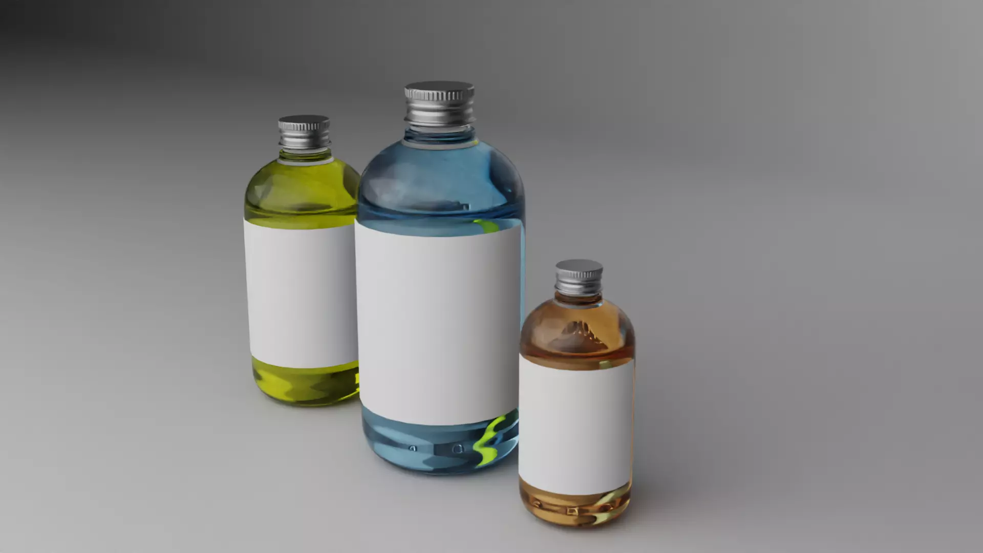 Blank Cocktail Glass Bottles with Liquid 3D model_11