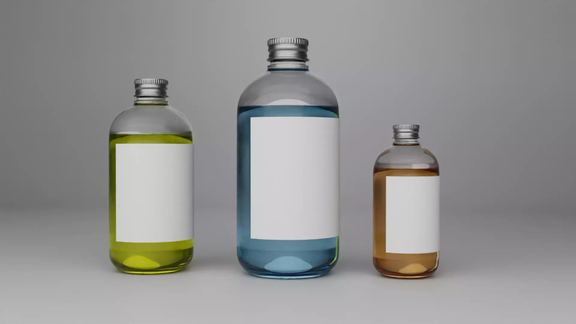 Blank Cocktail Glass Bottles with Liquid 3D model_13
