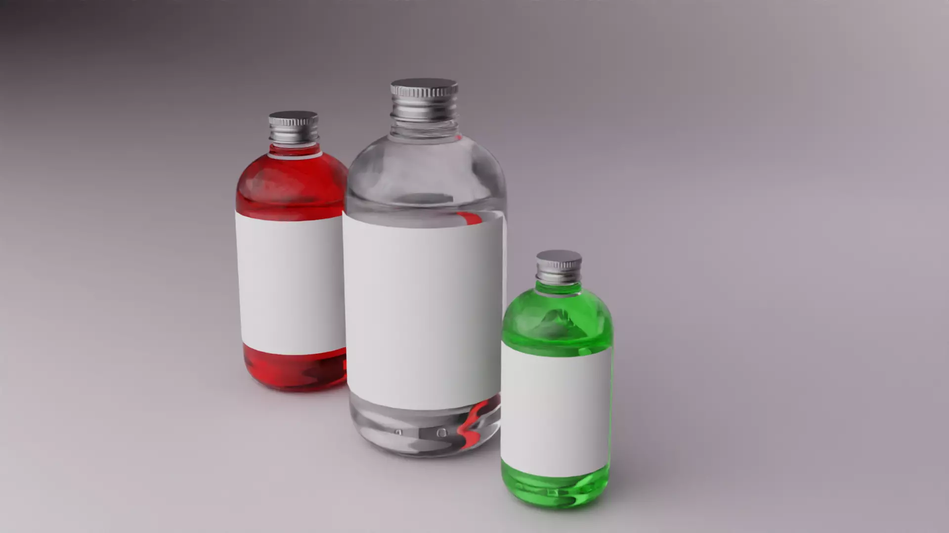 Blank Cocktail Glass Bottles with Liquid 3D model_8