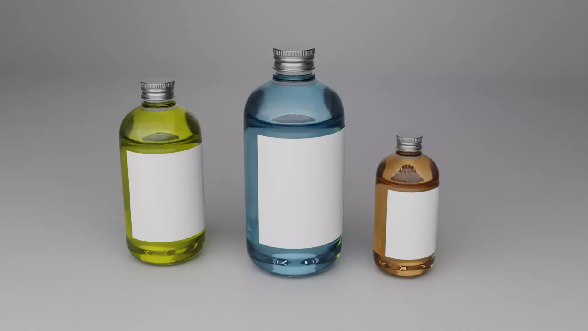 Blank Cocktail Glass Bottles with Liquid 3D model_9