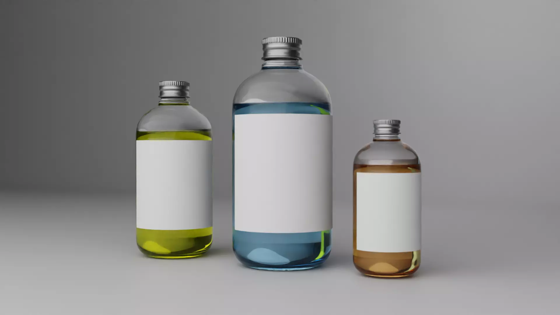 Blank Cocktail Glass Bottles with Liquid 3D model_12