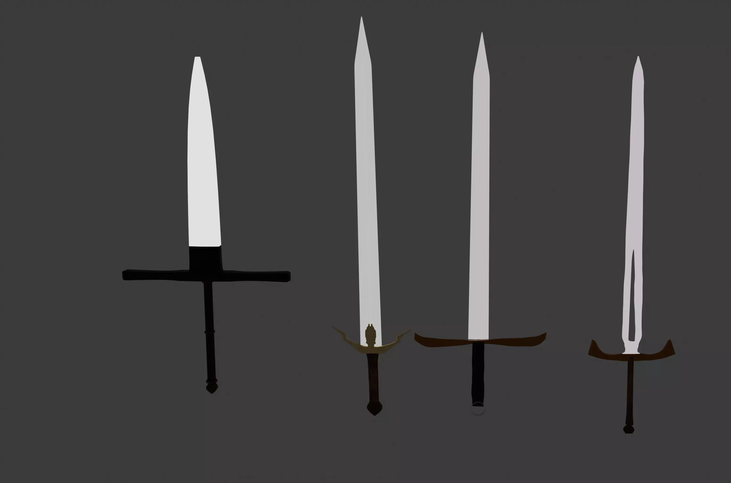 fantasy sword pack 3D model_0