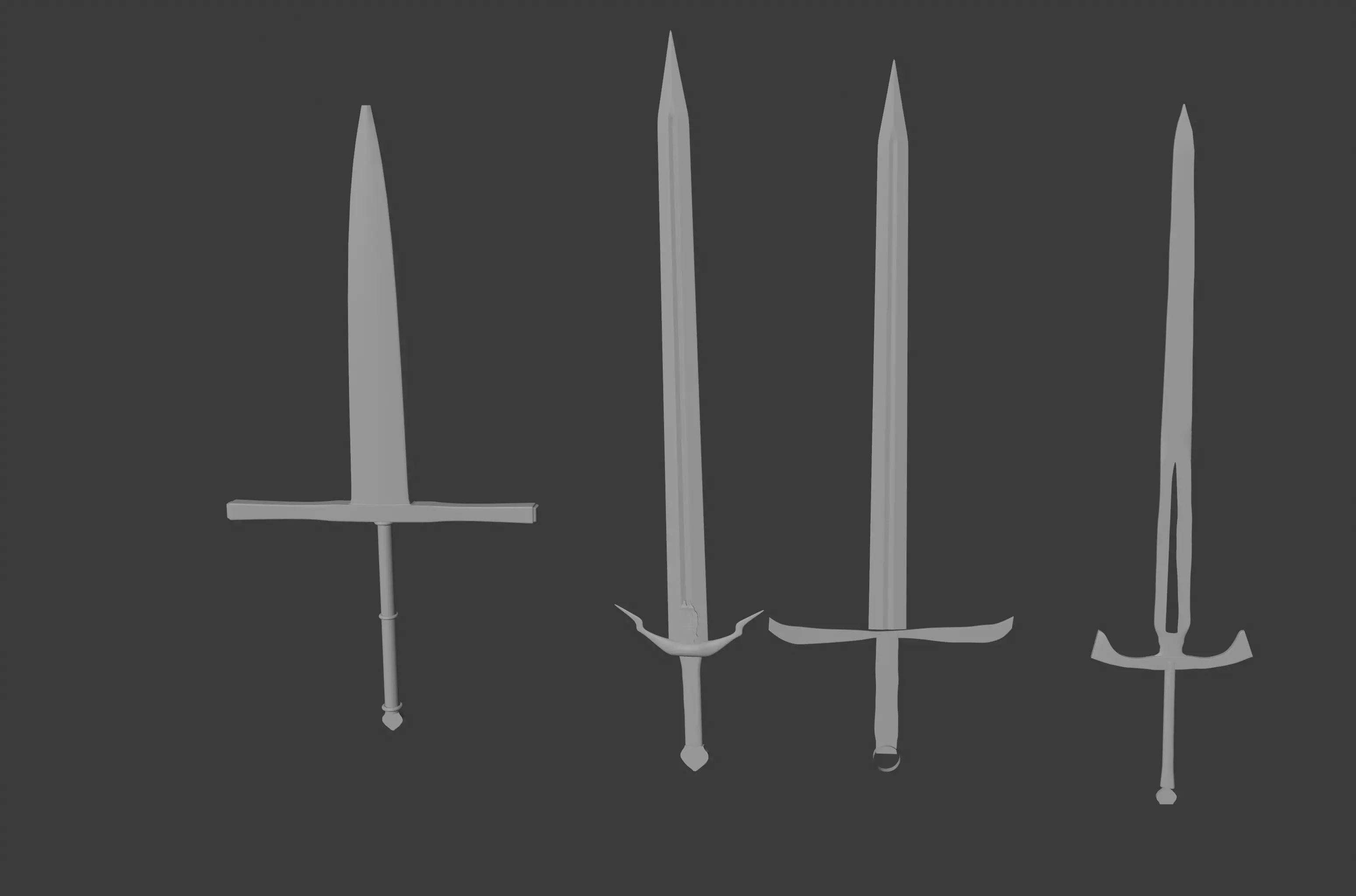 fantasy sword pack 3D model_1