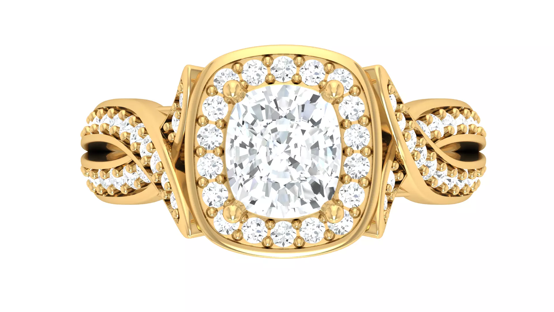 Women Ring Render 3dm STL OBJ FBX Details 3D print model_1