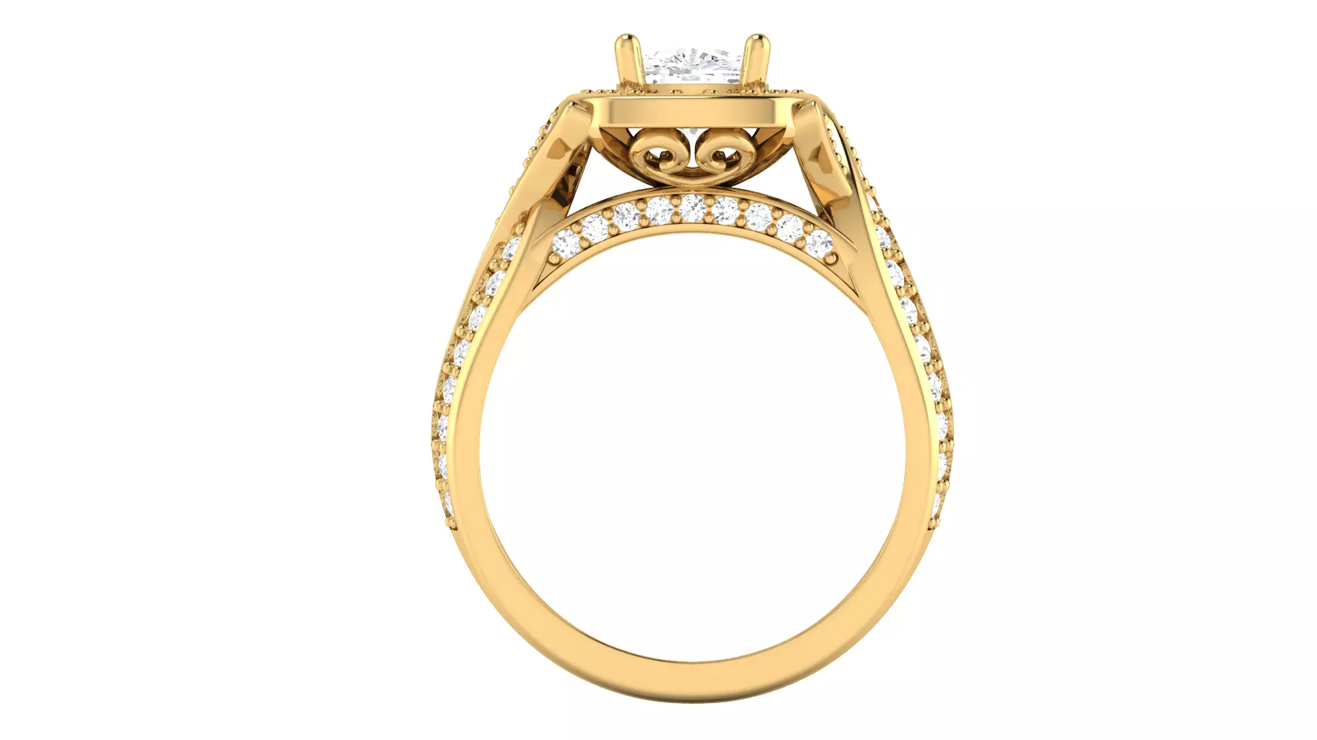 Women Ring Render 3dm STL OBJ FBX Details 3D print model_2