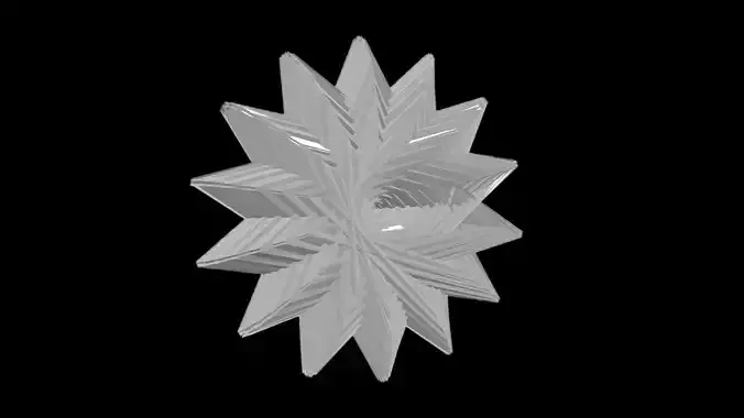 Star Bloom - Sacred Geometry Floral Torus 3D Model