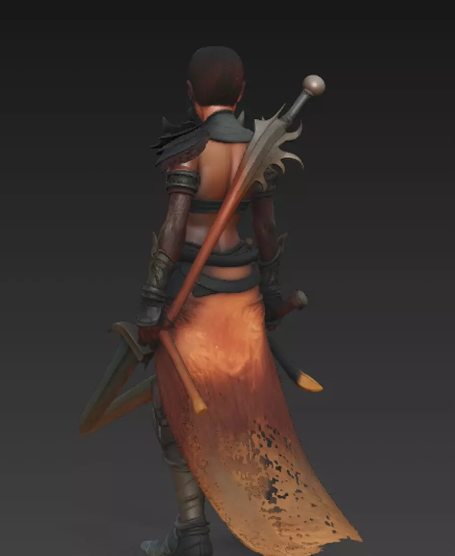 Barbarian Queen 3D print model_3