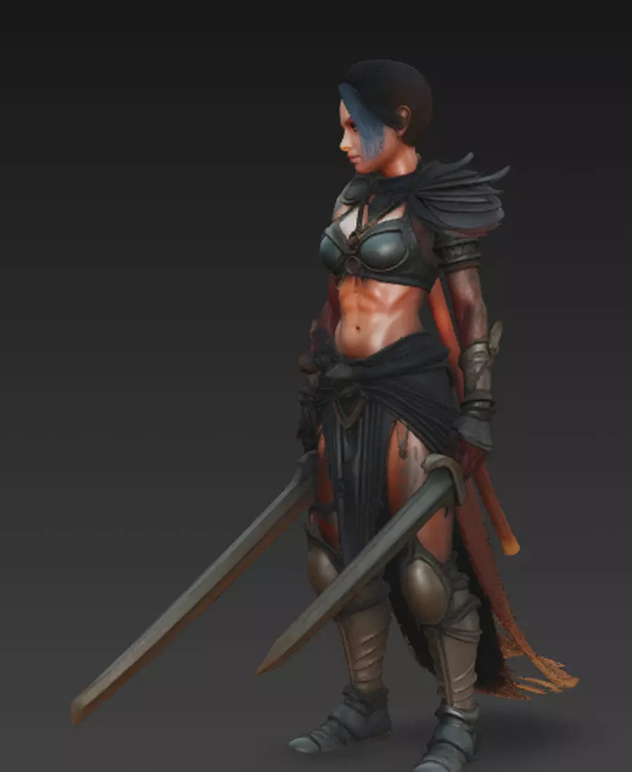 Barbarian Queen 3D print model_4