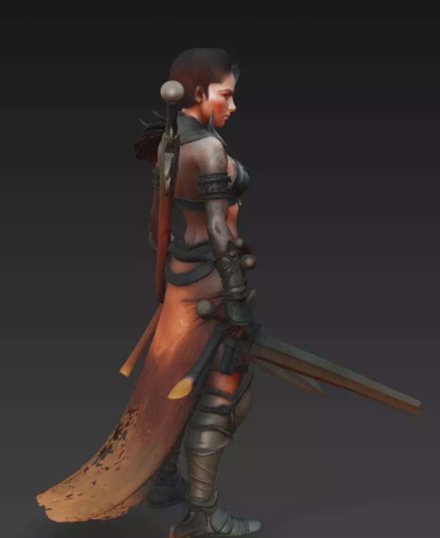 Barbarian Queen 3D print model_2