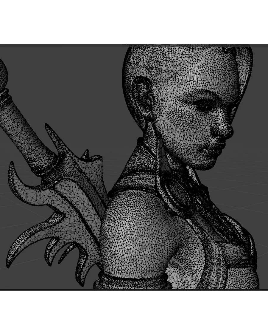 Barbarian Queen 3D print model_11