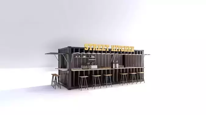 Modern Container  Food Kiosk
