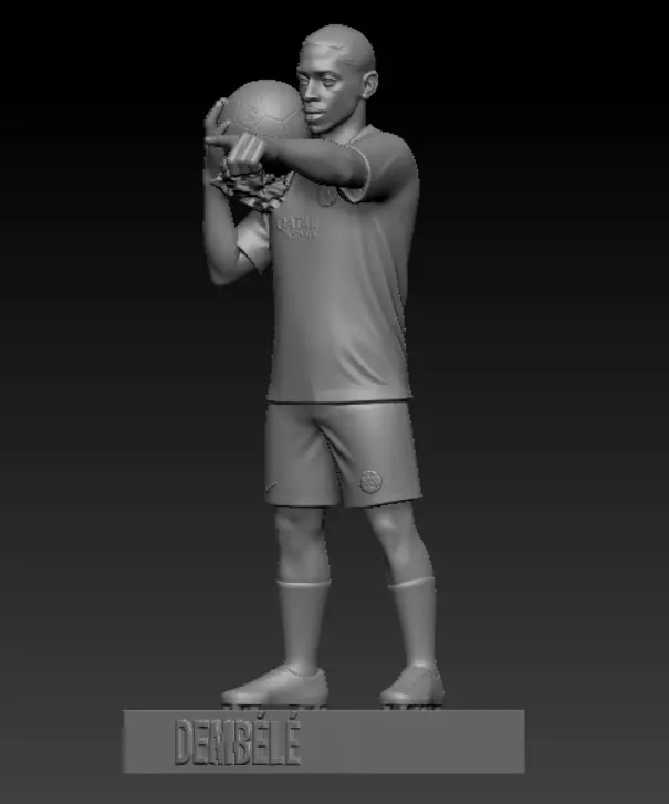 Ousmane Dembele Ballon dOr Pose Model 3D print model_4