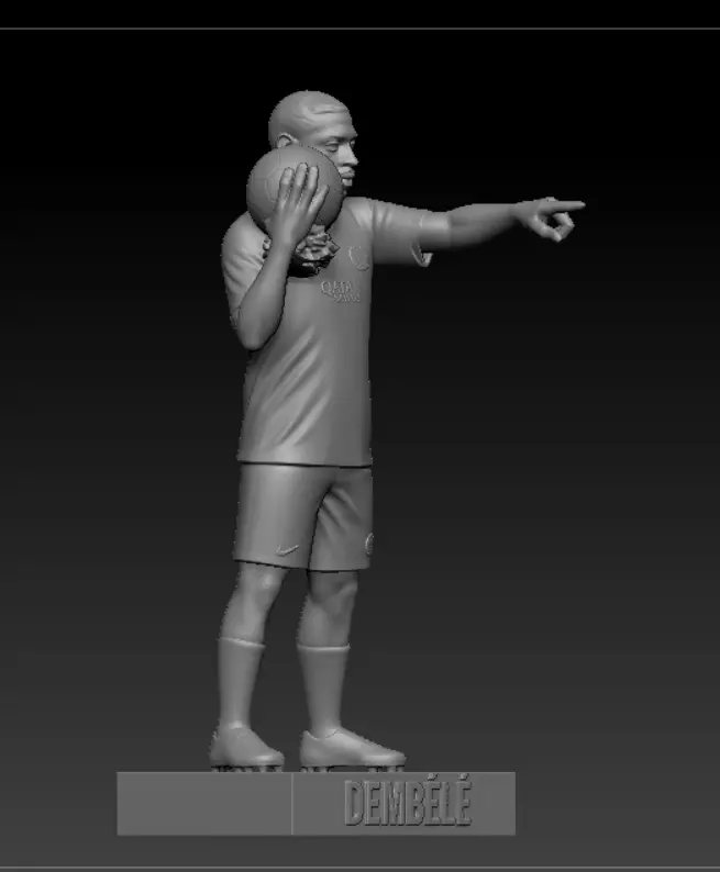 Ousmane Dembele Ballon dOr Pose Model 3D print model_2