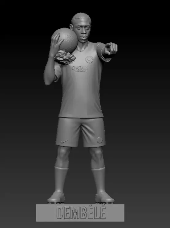 Ousmane Dembele Ballon dOr Pose Model 3D print model_1