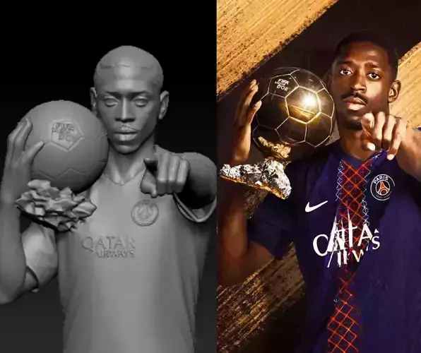 Ousmane Dembele Ballon dOr Pose Model