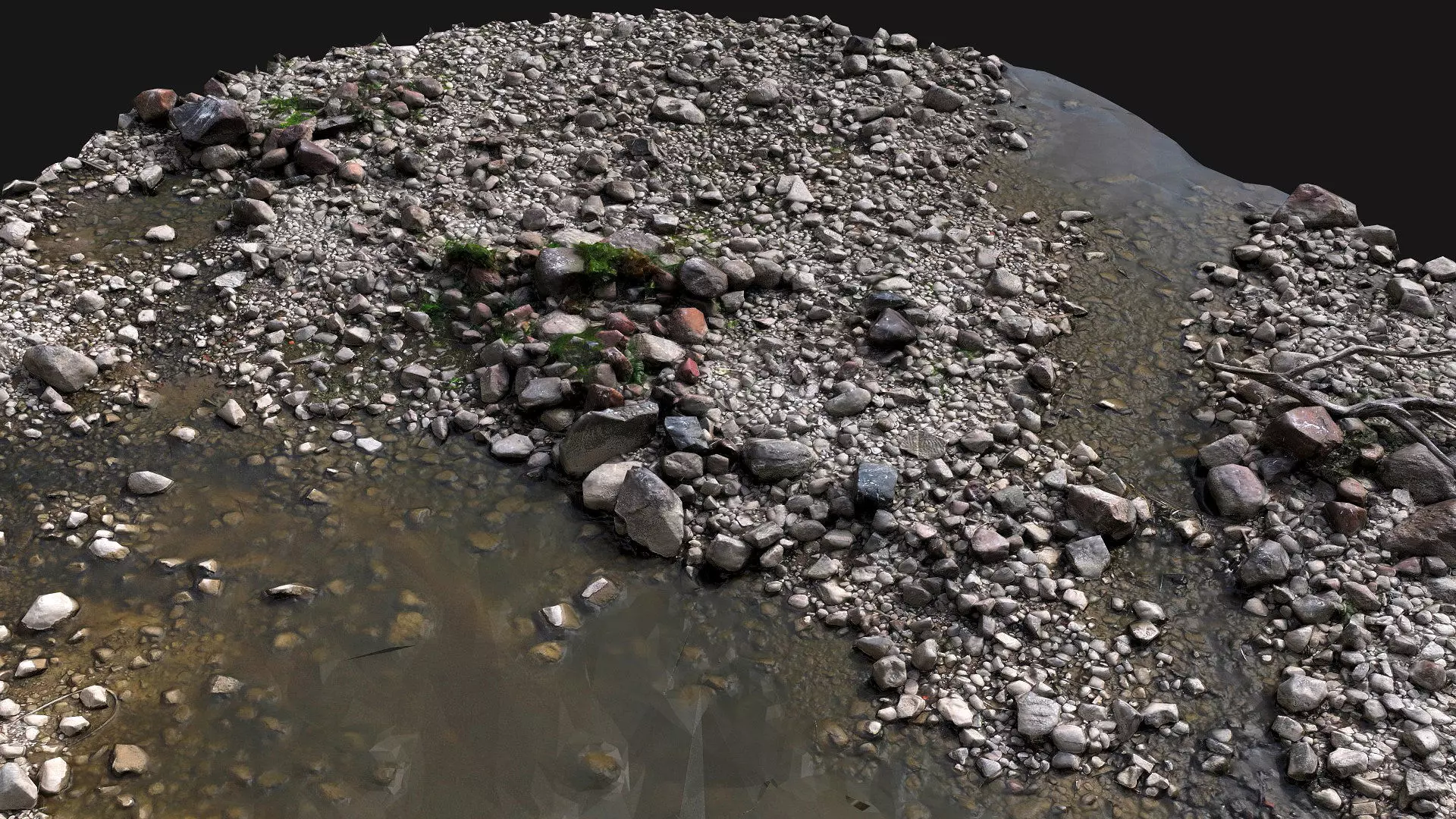 debris cliff stones ground pt2 PBR photogrammetry Low-poly 3D model_4